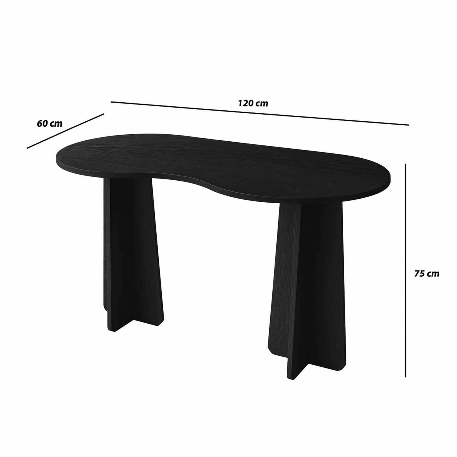 Biurko INFINI 60x120 cm czarne — zdjęcie 10