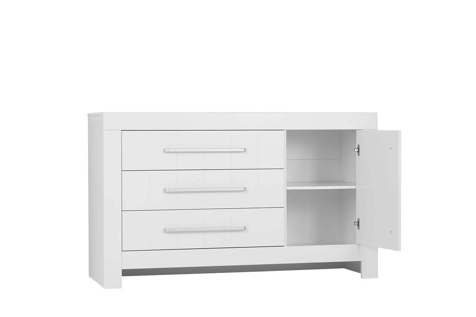 Komoda 1-drzwiowa z szufladami CALMO 156 cm biała - PIN_021-024-110