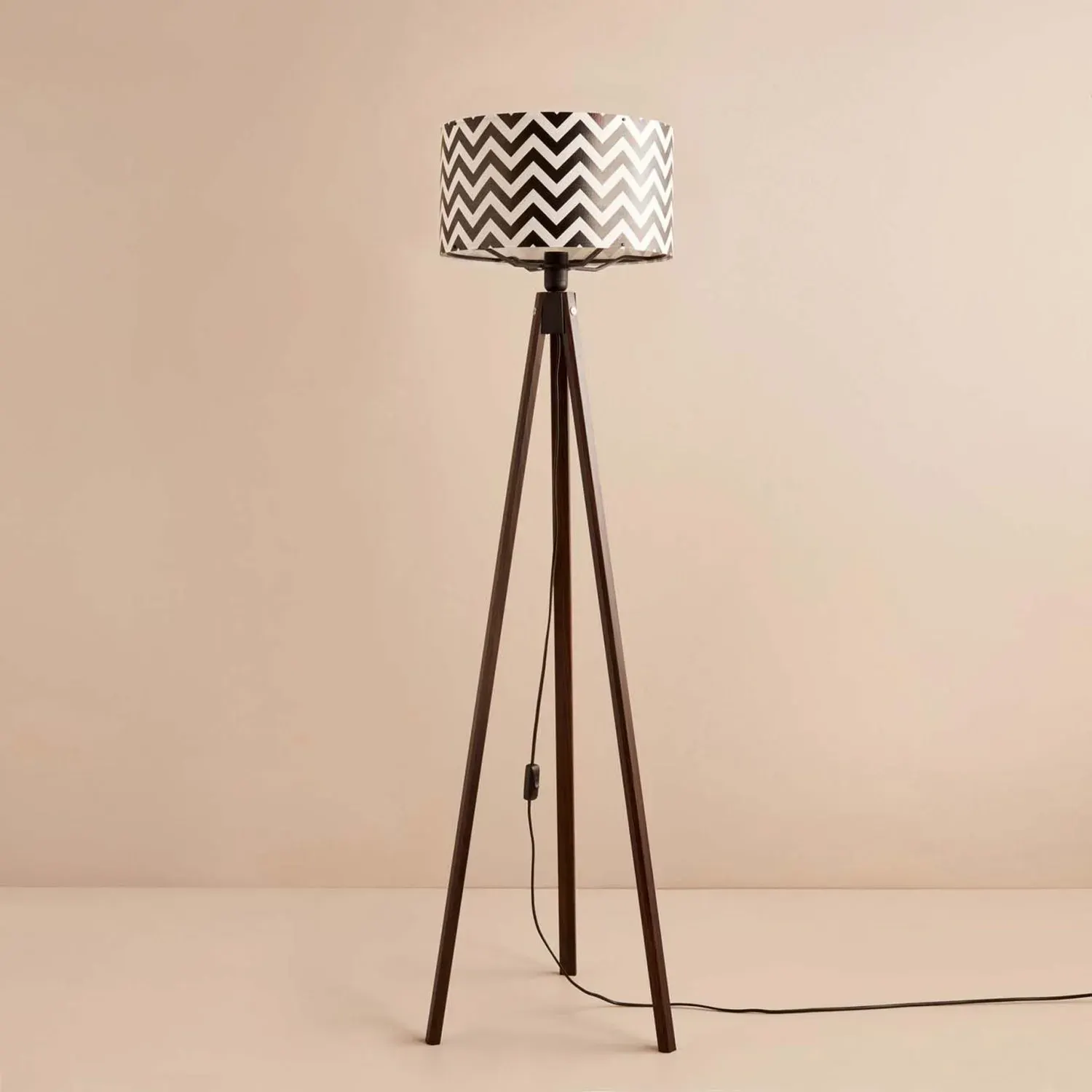 Lampa podłogowa AYD-3462 czarny biały