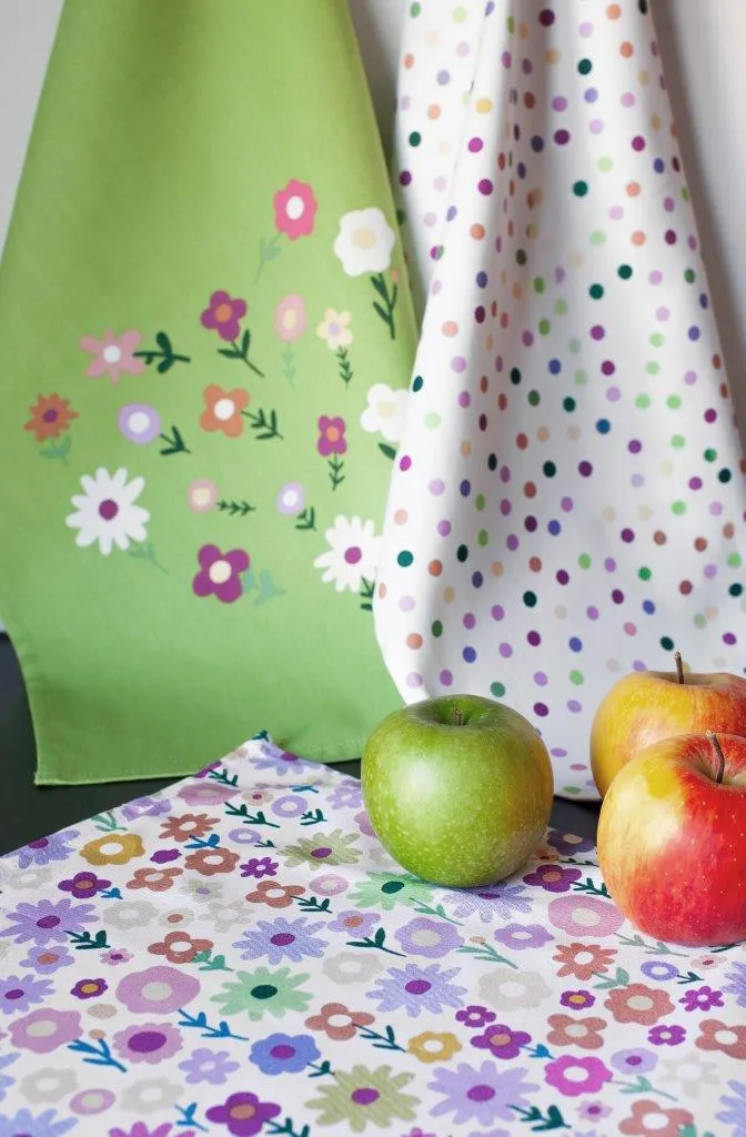 Ścierka zestaw 3 szt. KUKE 027 kwiatki 40x60 wielokolorowy - FARO_30853