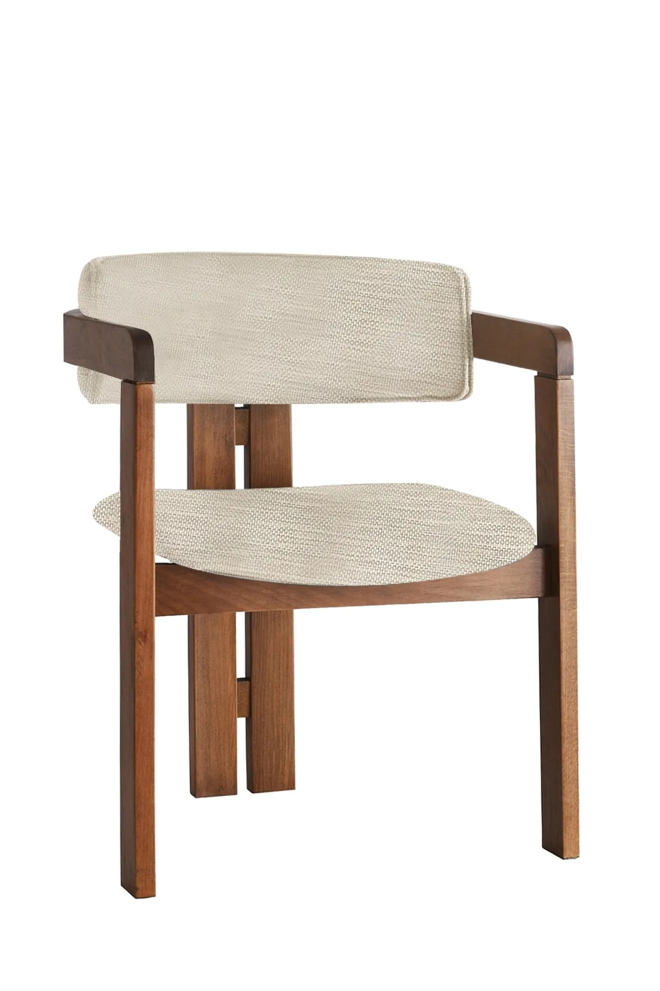 Krzesło drewniane z podłokietnikami CO - 015 orzech jasnoszare - ASI_974NMB1771