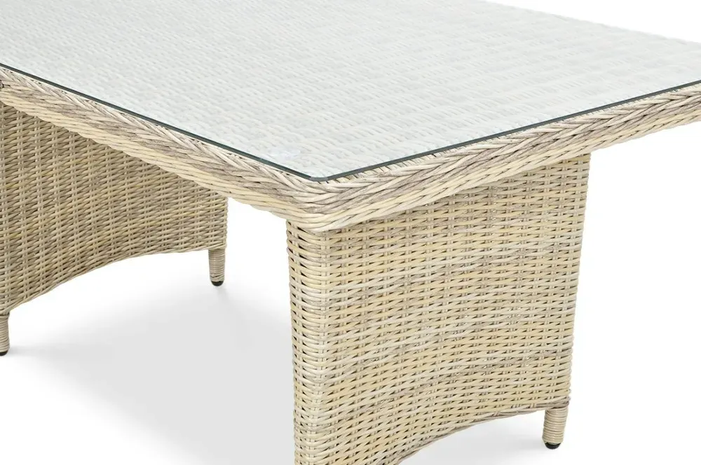 Narożnik ogrodowy modułowy MARYLAND DINING ze stołem technorattan beżowy - FG001679