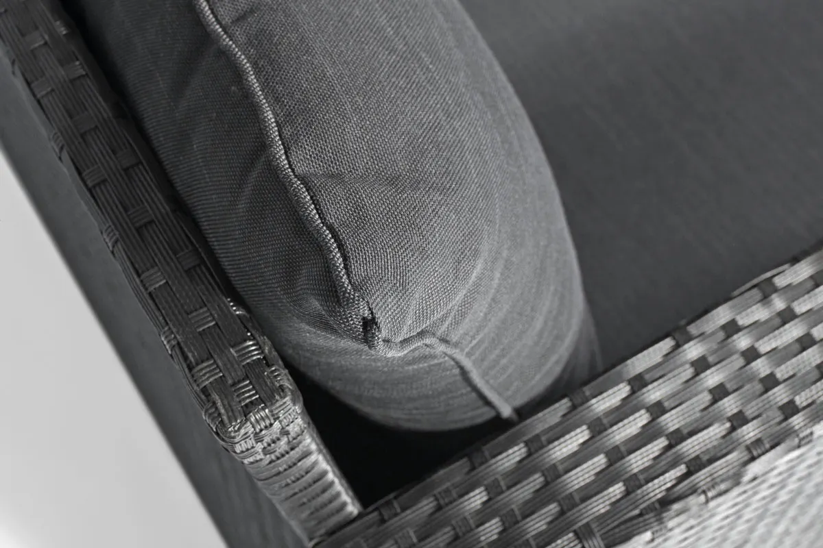 Narożnik ogrodowy wypoczynkowy SZTOKHOLM ze stołem technorattan czarny - FE5906480909794