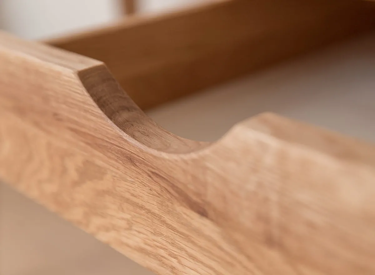 Biurko z 1 szufladą lity dąb olejowany 120x55x75 cm Simona - 3SSIM078