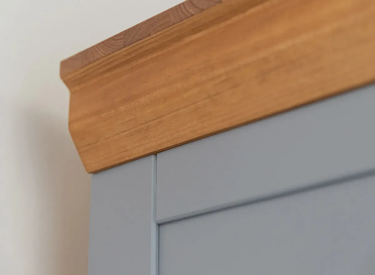 Komoda drewaniana 2-drzwiowa z 2 szufladami MARONE ELITE popielaty - PLMEL06/S