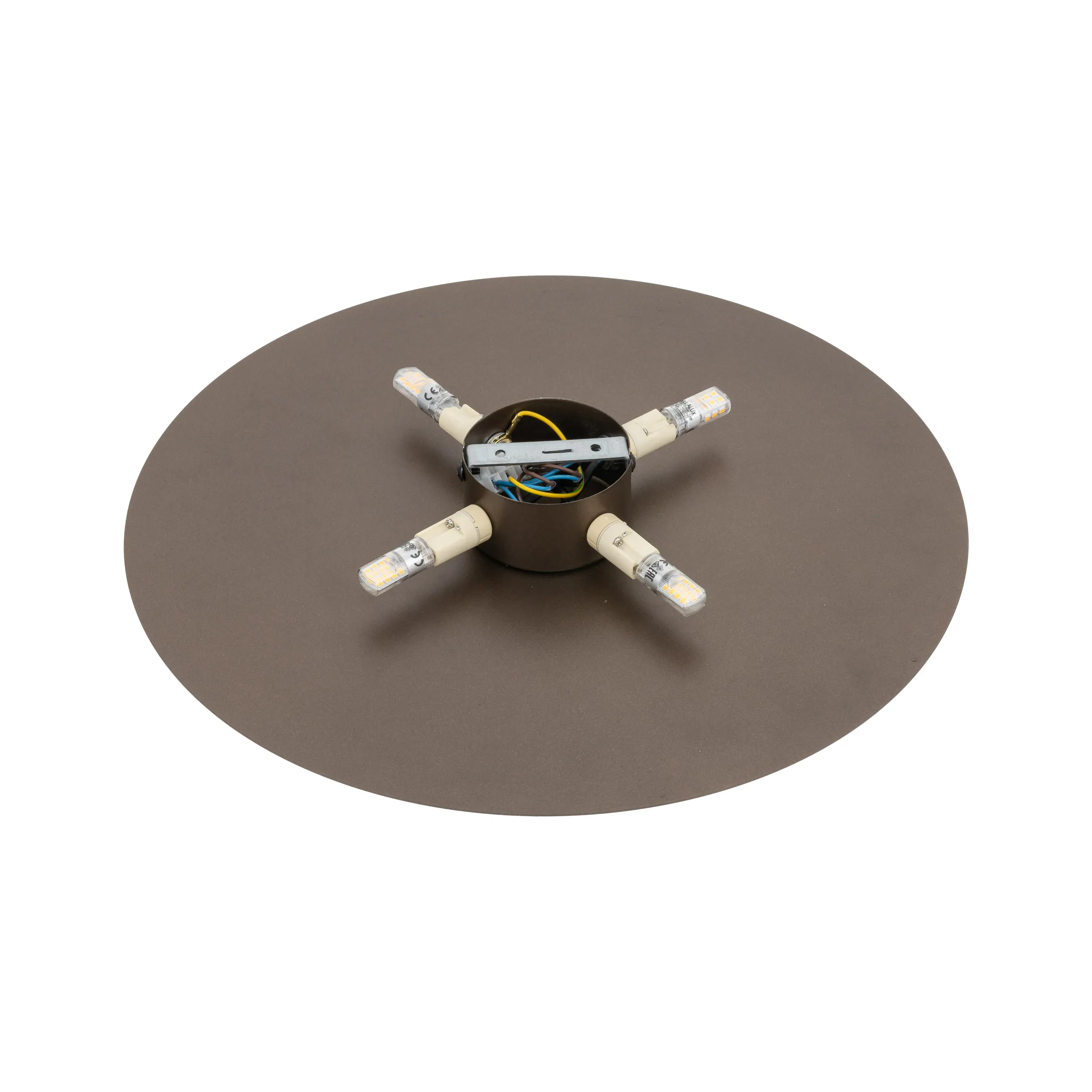 Kinkiet LUNA brązowy okrągły 30x4cm - TK_6454