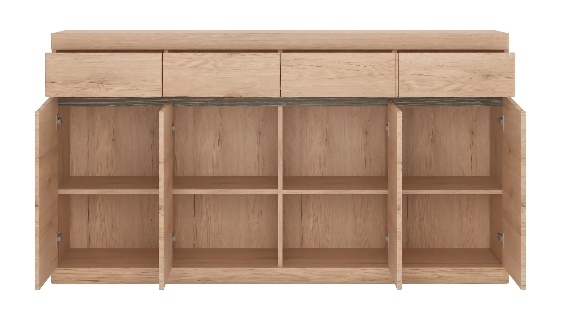 KOMODA 4-drzwiowa z 4 szufladami SUMMER TYP 40 Dąb Sanremo jasny, Arusha - 6003005000362