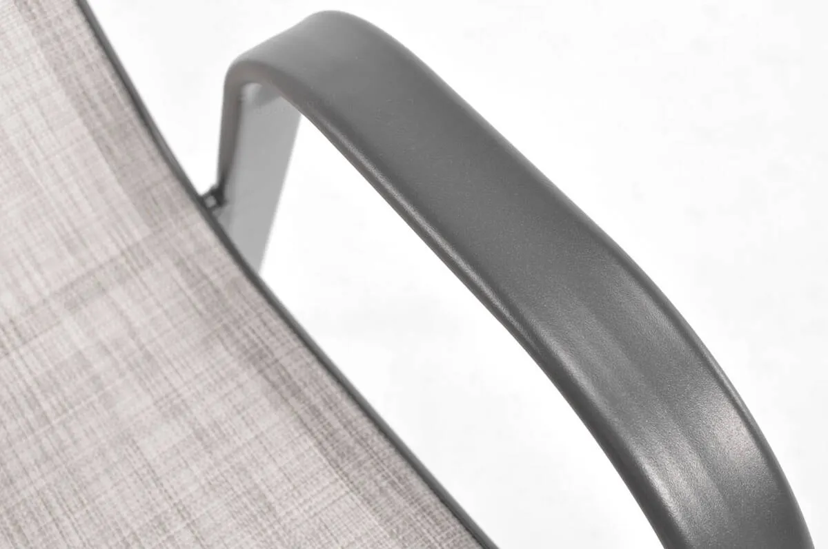 Krzesło ogrodowe PORTO z podłokietnikami - beżowy, grafitowy - FE5906948126701