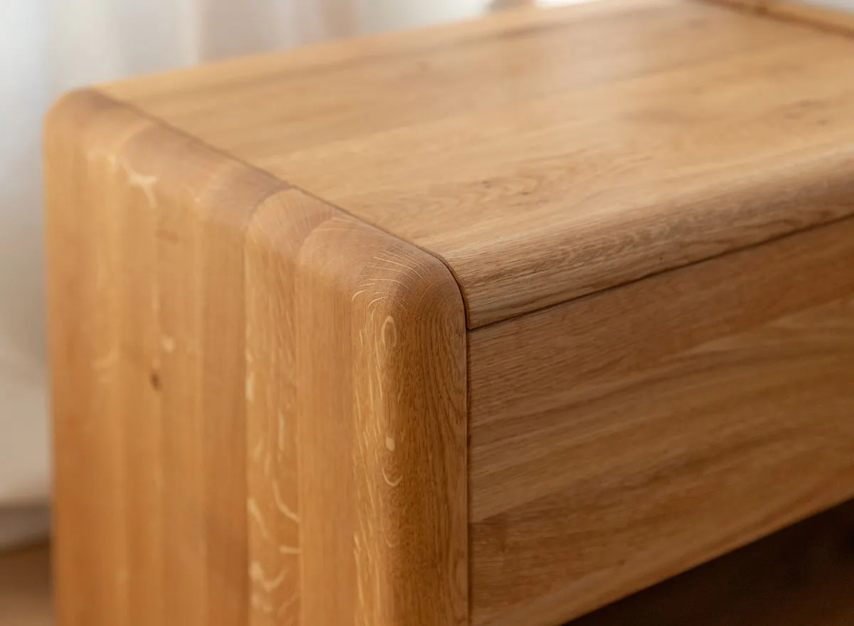 Szafka nocna dębowa z 1 szufladą i półką RONDA Dębowy Sen dąb olejowany - ZINAK1