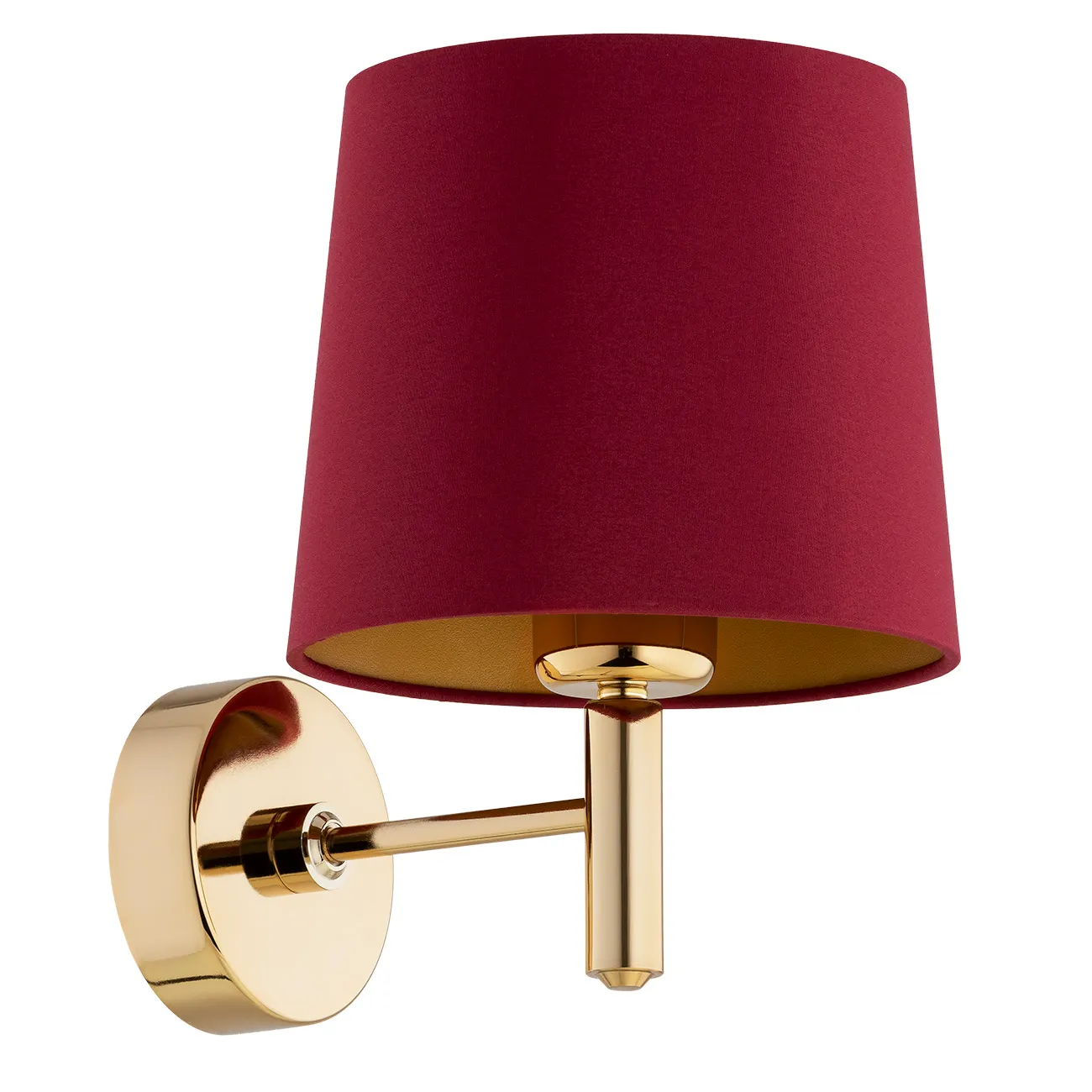 Kinkiet PONTE PLUS mosiądz czerwony abażur - 8311
