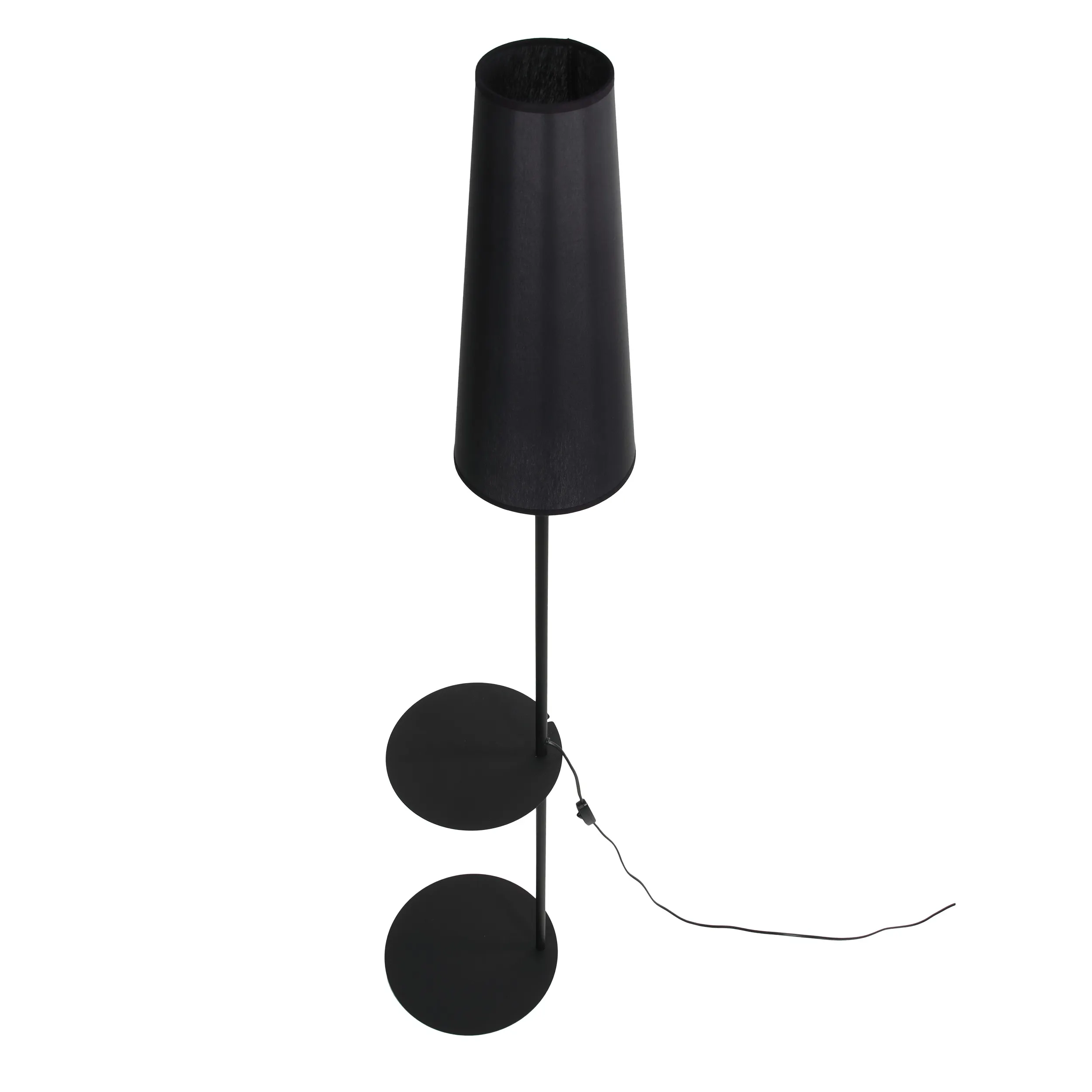 Lampa podłogowa ZING czarna ze stoliczkiem 80x19x15cm - TK_5959