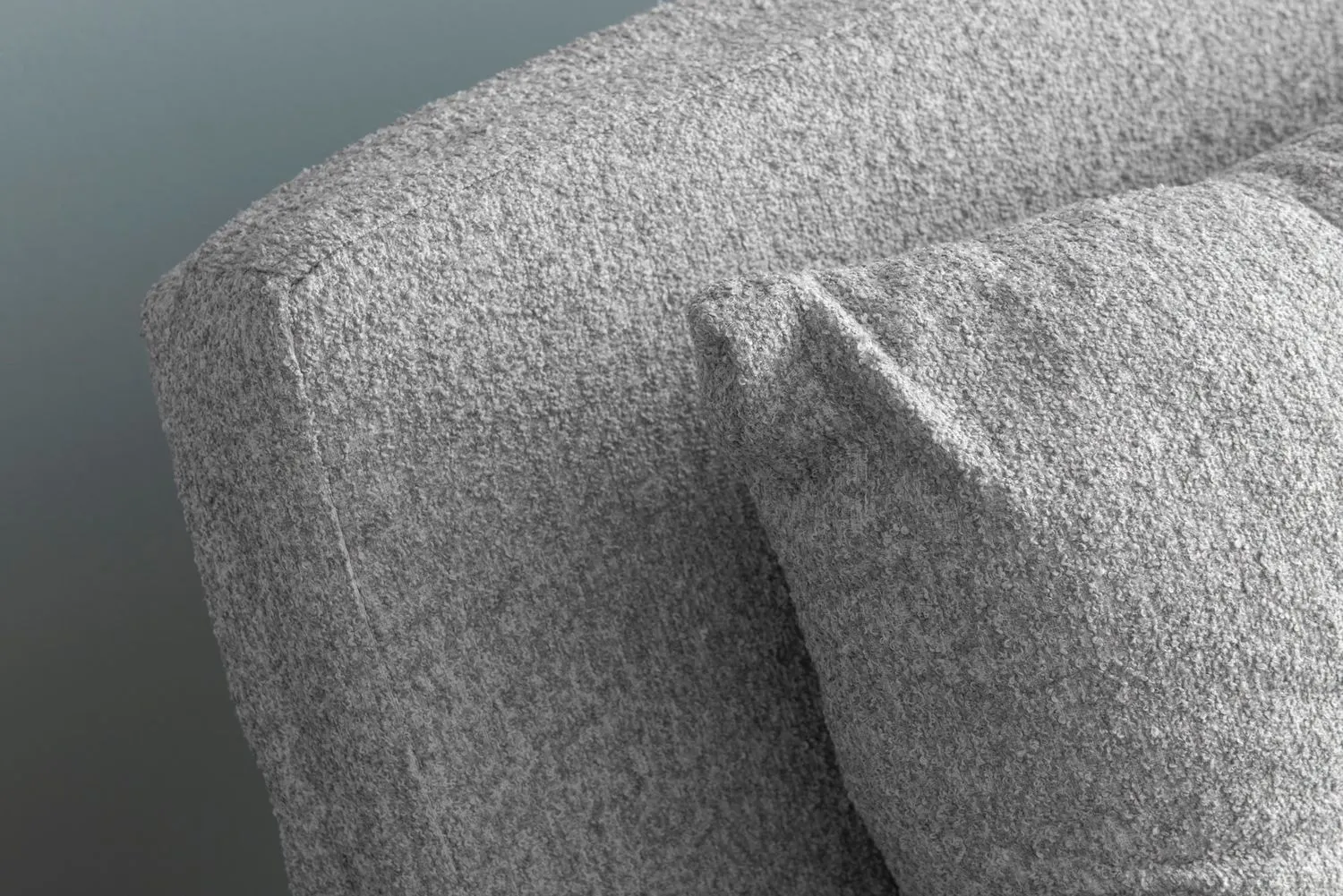 Sofa rozkładana 2-osobowa SANDO tkanina Teddy jasnoszara - ASI_859FTN2837