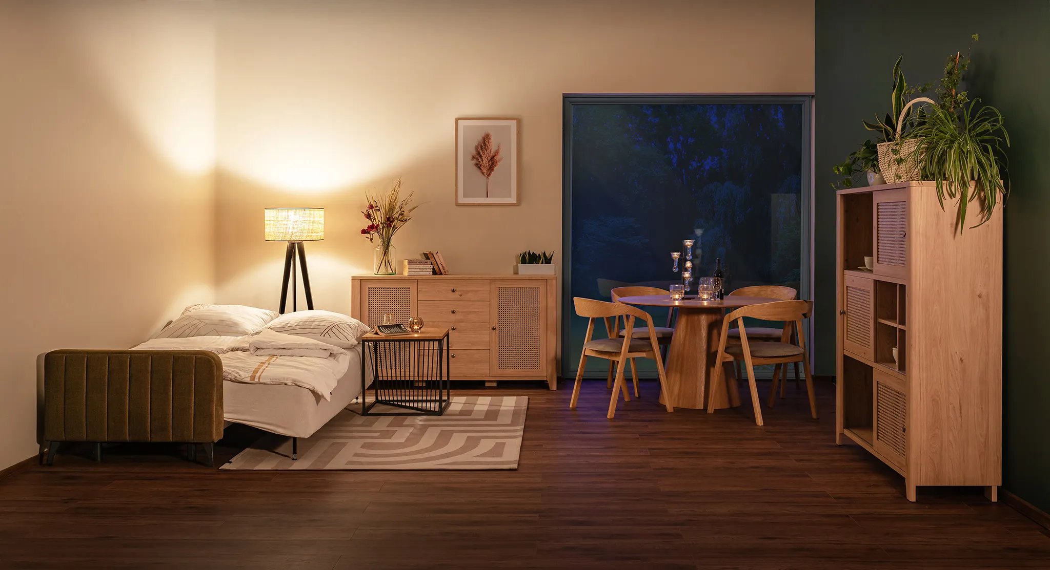 Krzesło dębowe KT395 dąb naturalny - szary welur - 48816