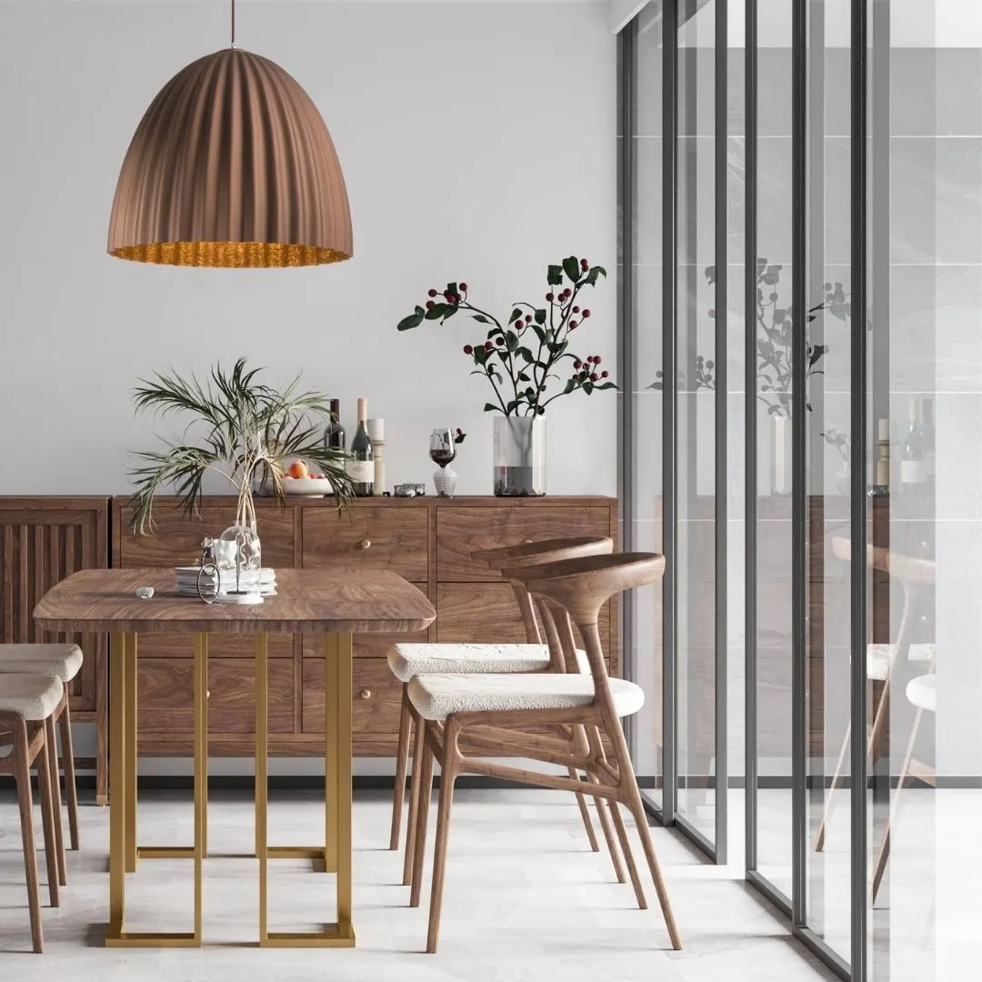 Lampa wisząca TELMA 50 brązowo-miedziana ryflowana - SI_32025