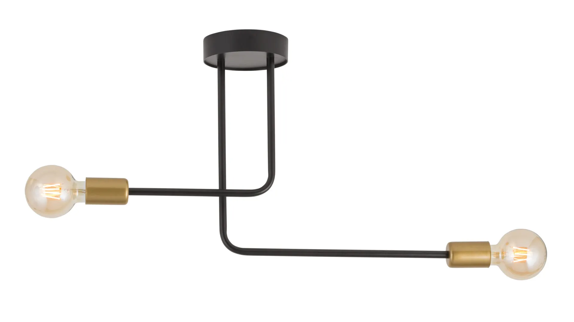 Lampa sufitowa/plafon GINO 2 czarno-złoty