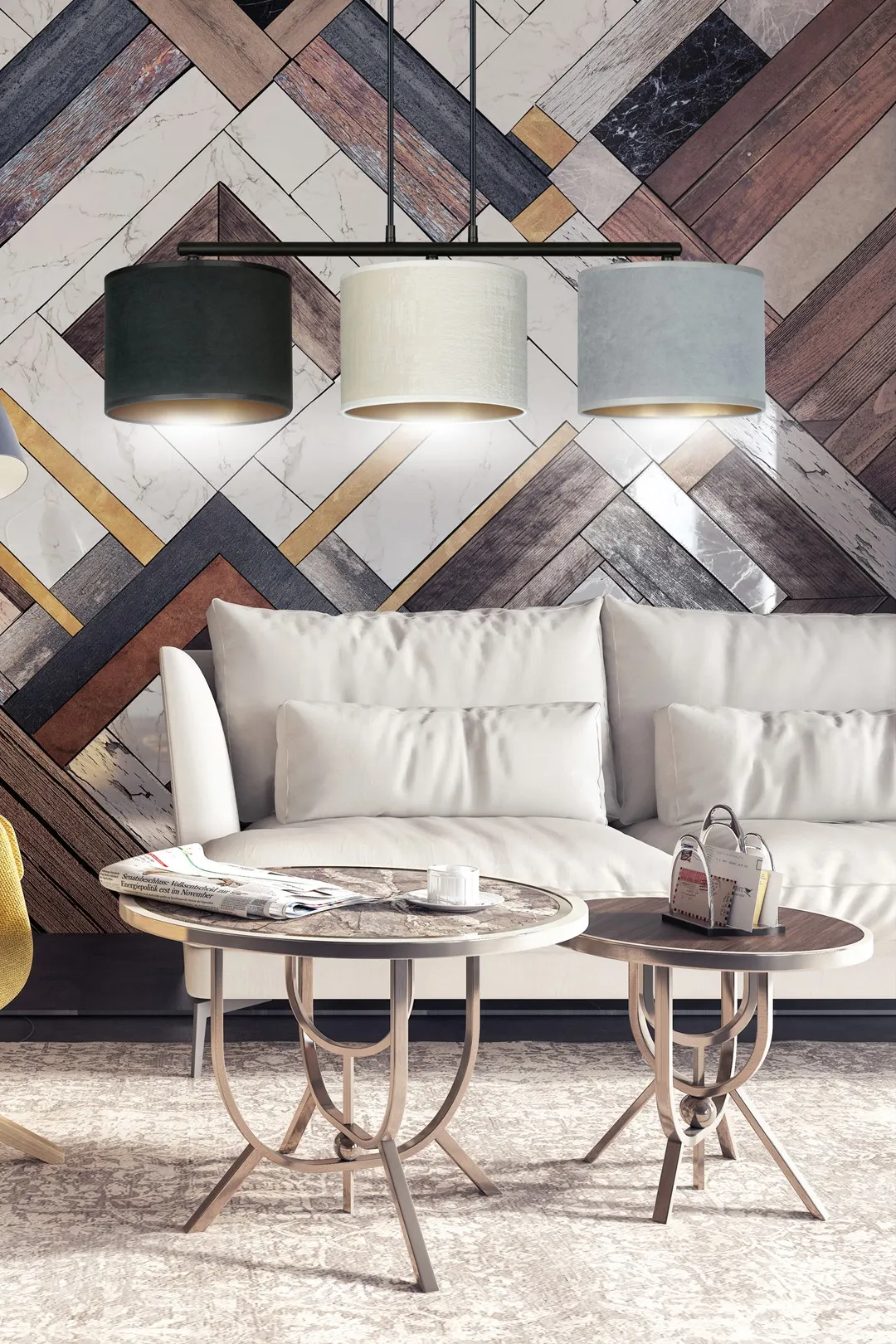 Lampa wisząca HILDE Czarny 1055/3 - 1055/3