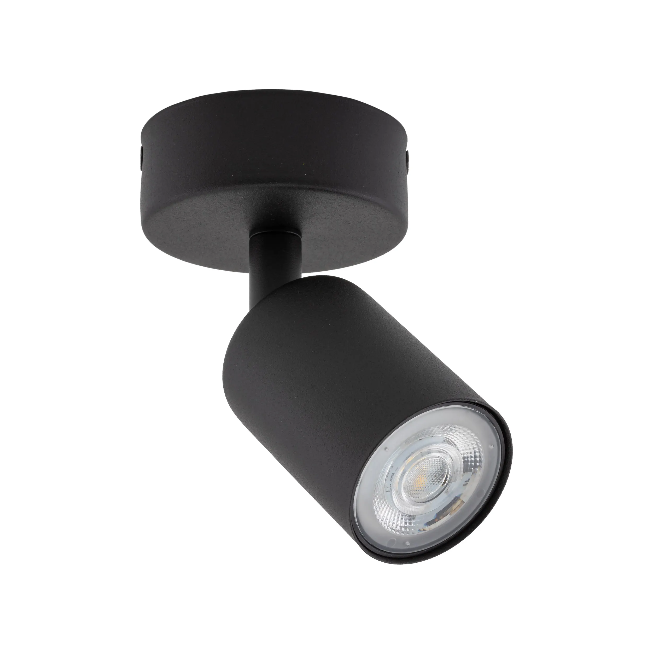 Lampa sufitowa TOP czarna regulowana 15x12cm