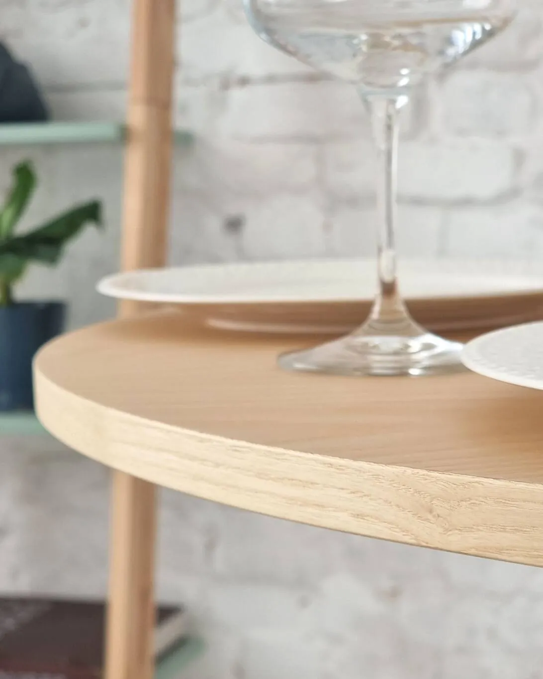 Stół okrągły JUBI 80cm jesion naturalny - NRAGABATJ80_ASH