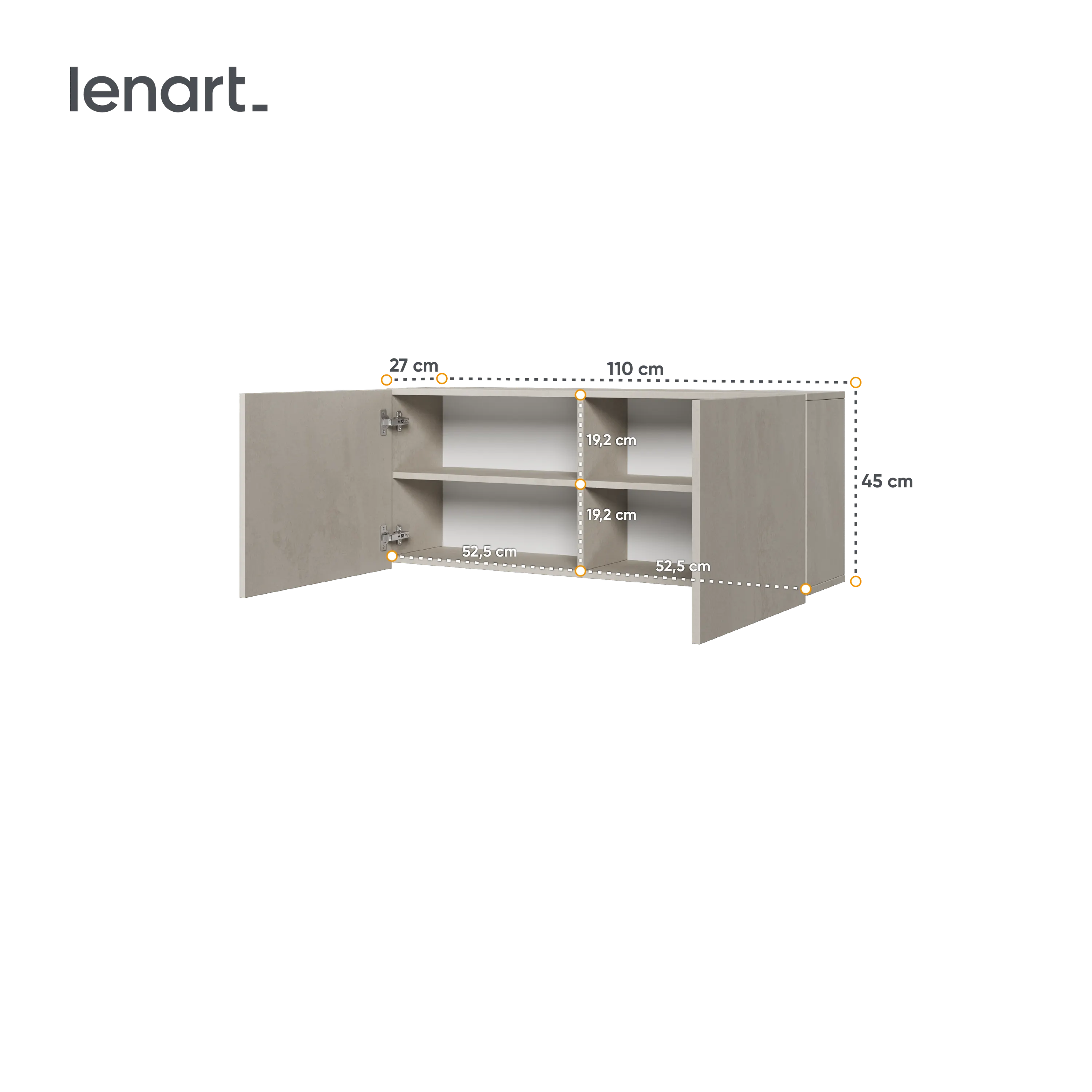 Szafka wisząca Teen Flex TF-10 szara - TF10SF