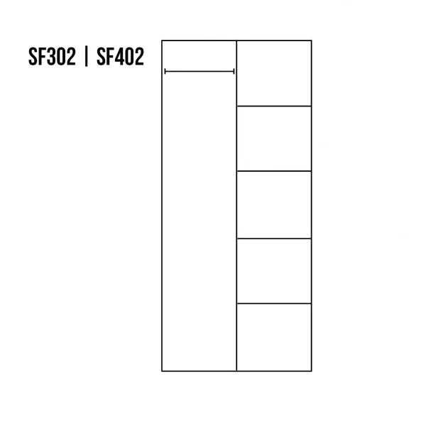 Szafa dębowa SF302 Kakao DREWMAX - 32612