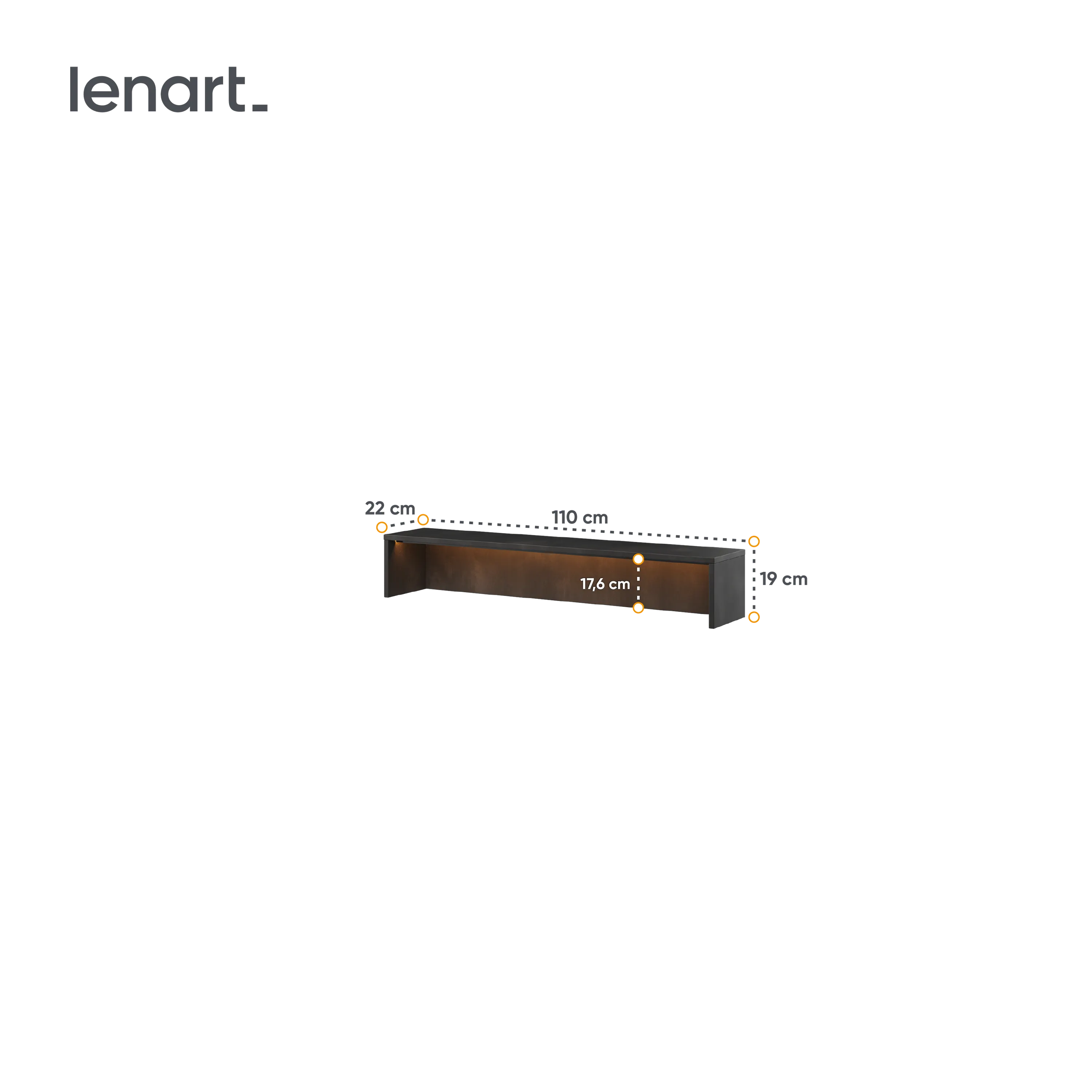 Nadstawka do biurka LED Teen Flex TF-07 110cm stalowa - TF7RS