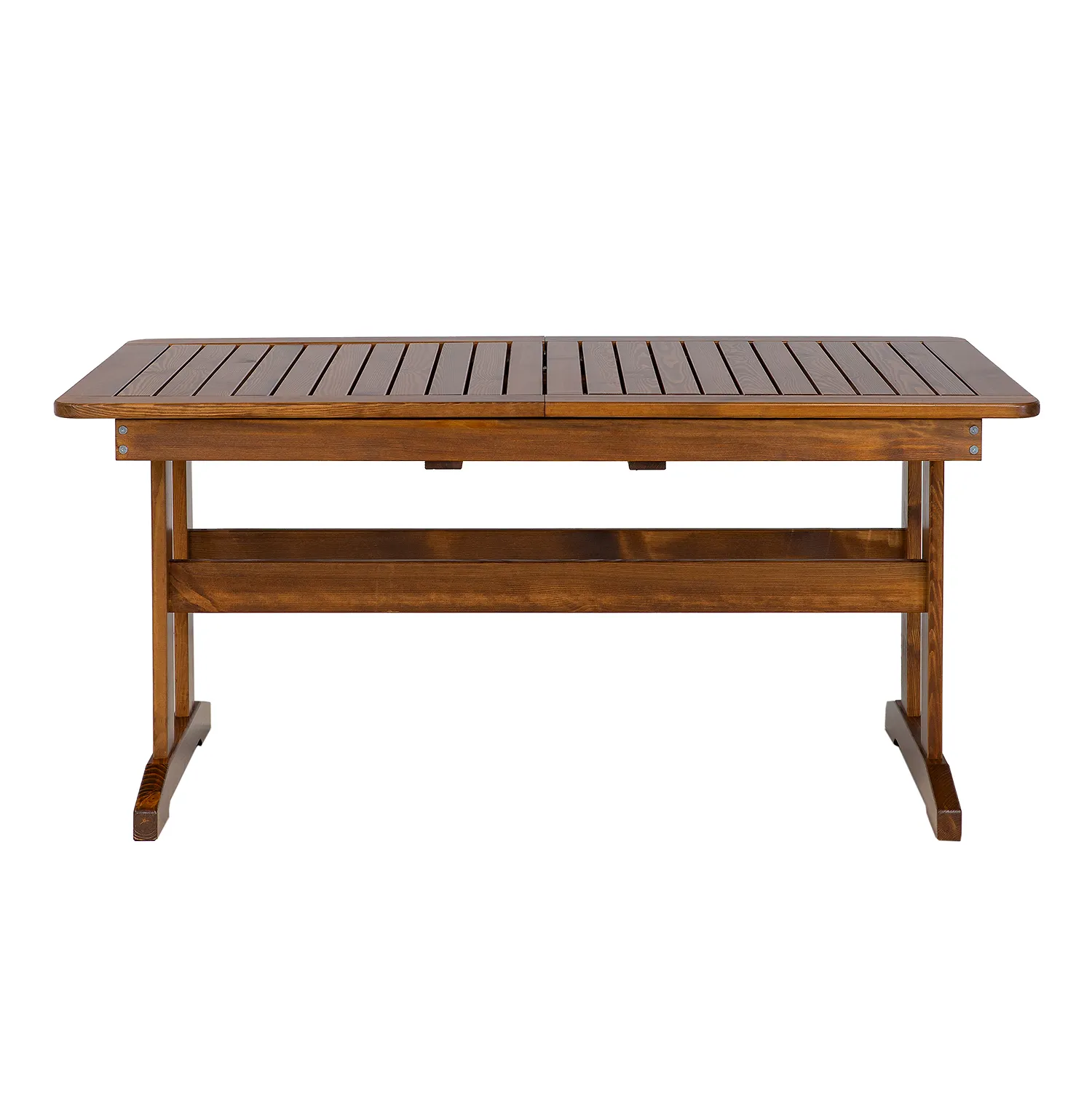 Stół ogrodowy drewniany rozkładany MEGAN LUX 90x160-208 świerk kolor orzech - DR_MO122_STOL