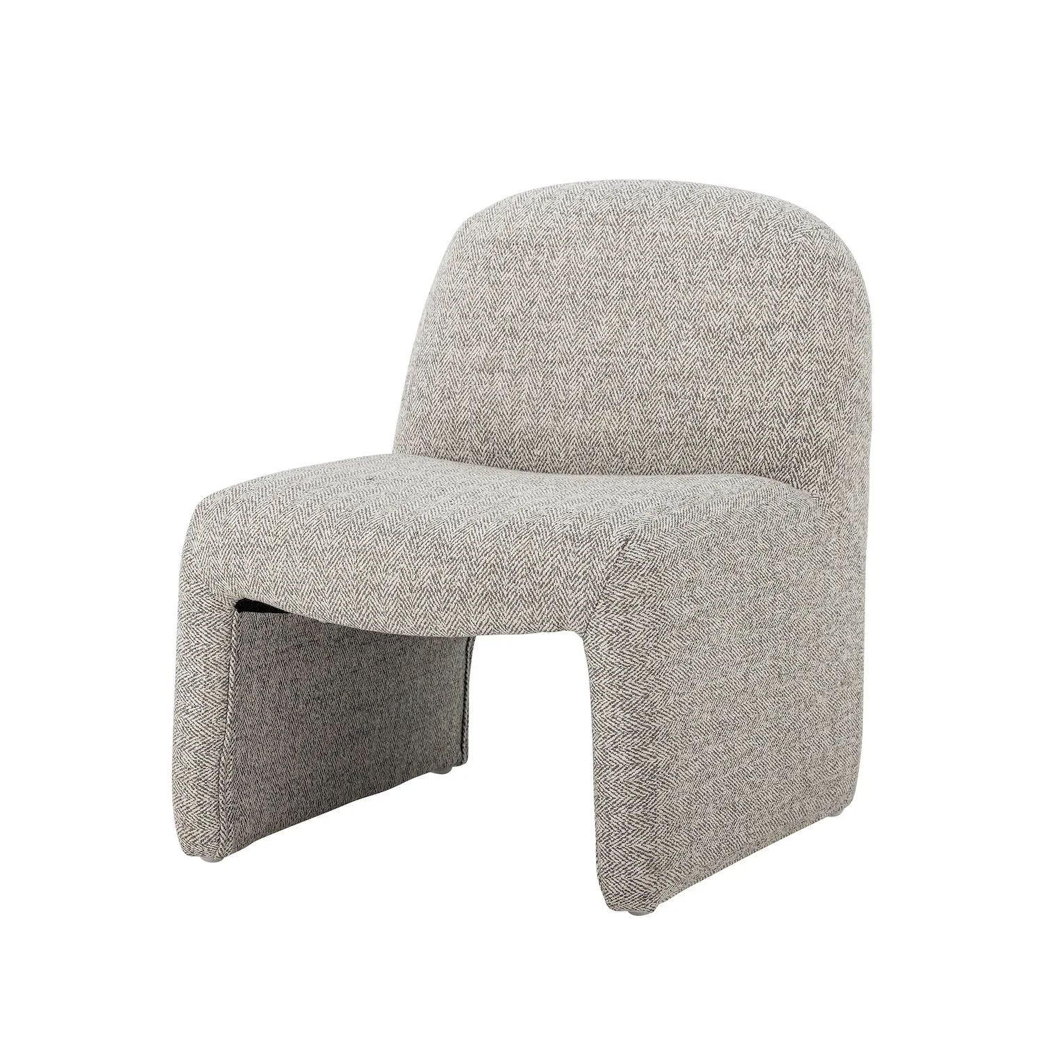 image fotel, tkanina wzór herringbone, kolor beżowy, konstrukcja zintegrowany wewnętrzny oparcie, mebel wypoczynkowy