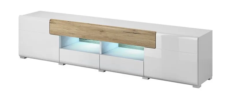 Szafka RTV TOLEDO 208 cm biała san remo
