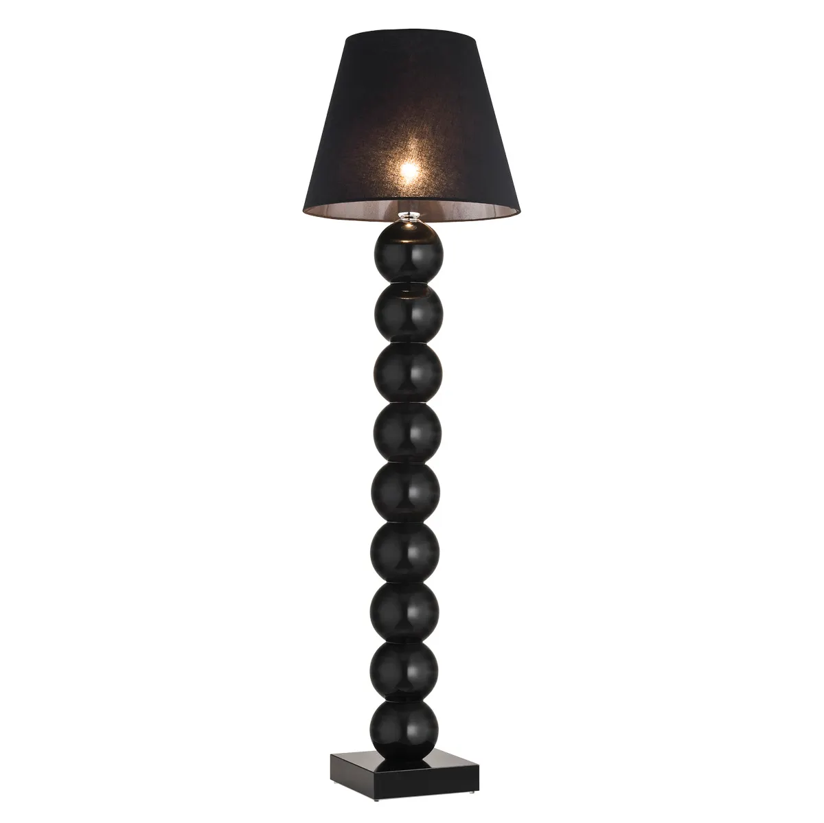 Lampa podłogowa FUDŻI czarna z abażurem 174x50 cm Lampa podłogowa FUDŻI czarna z abażurem 174x50 cm