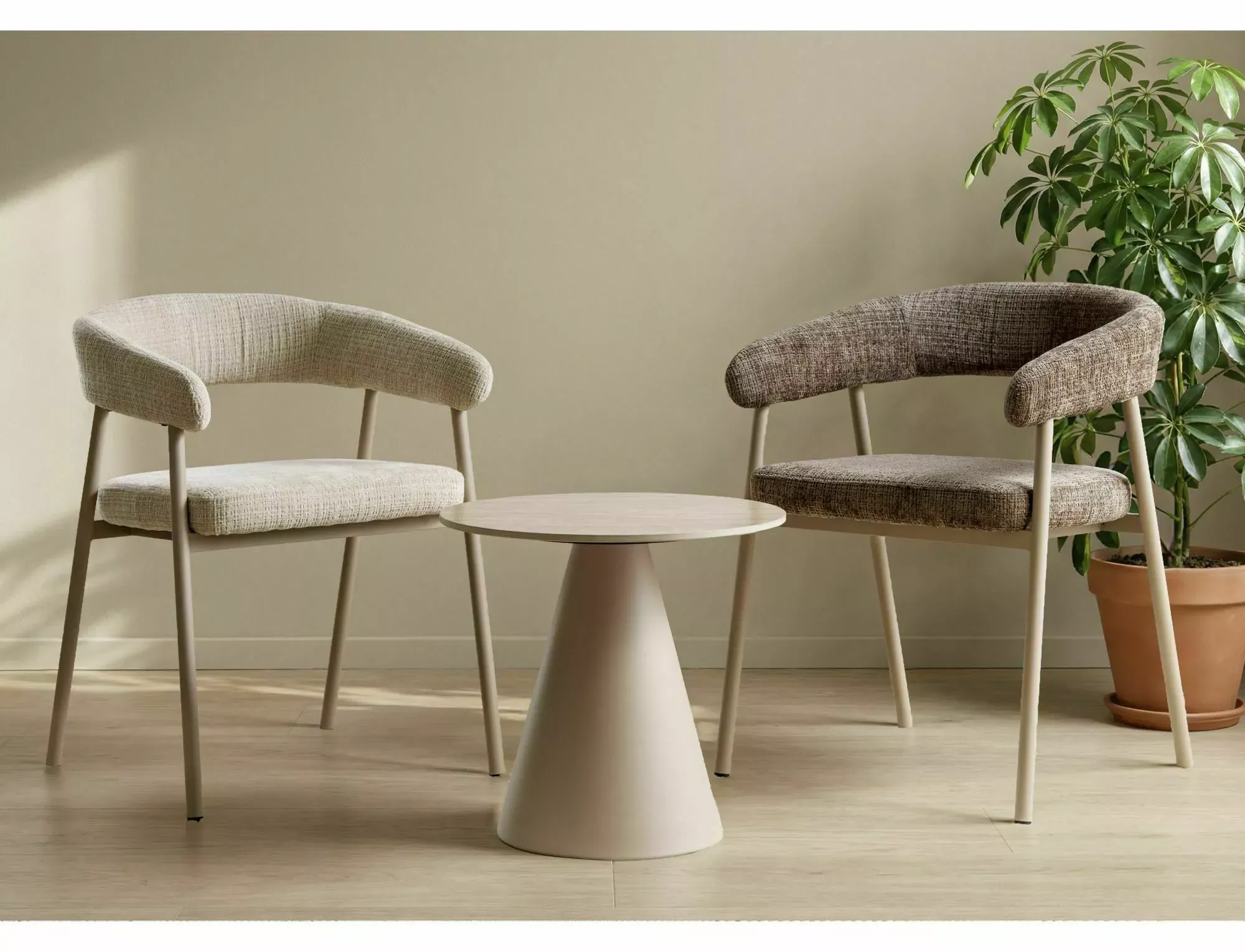 Krzesło z podłokietnikami KATANA TAP.257 beżowy kaszmir - KATANAKBE