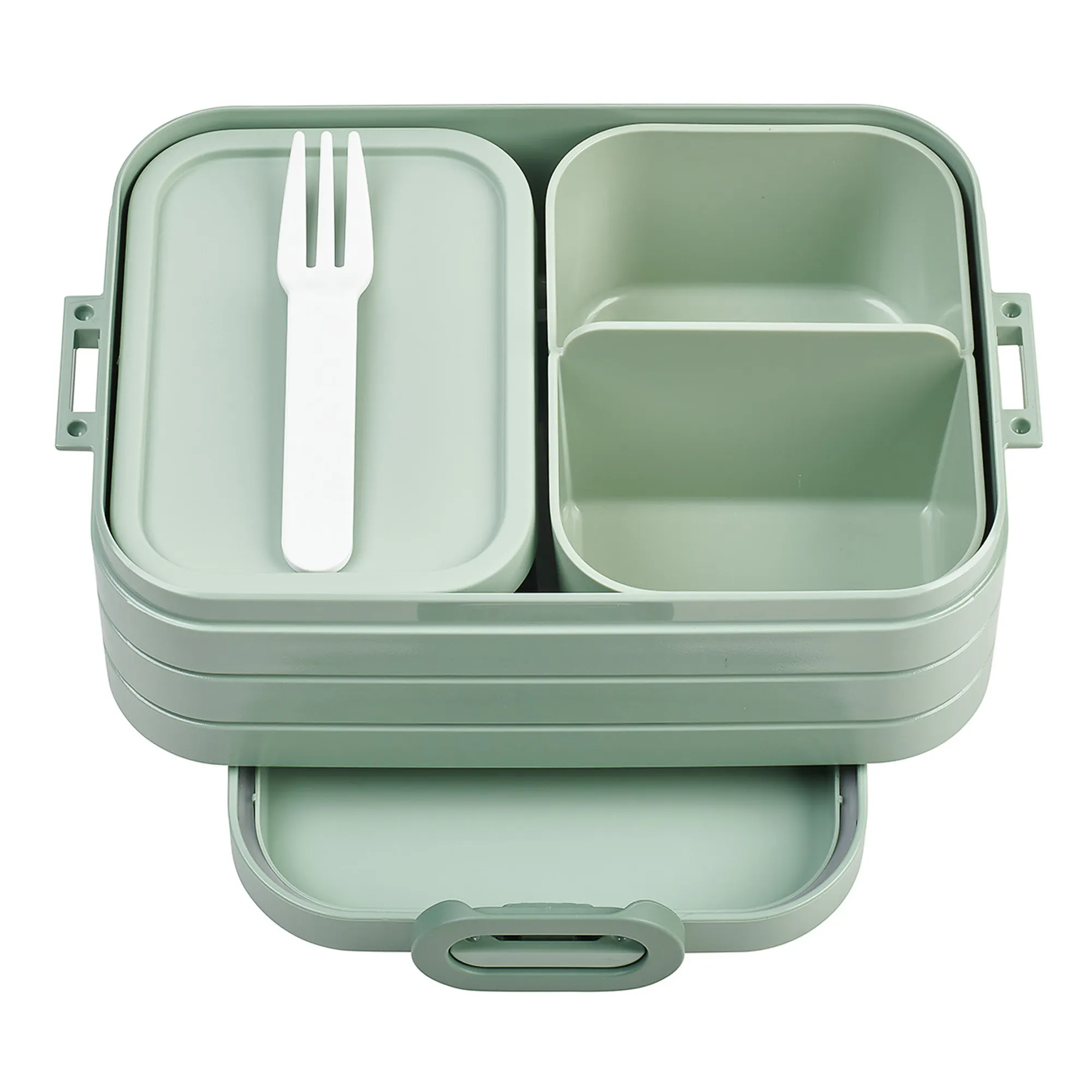 LUNCH BOX TAKE A BREAK BENTO MIDI NORDIC SAGE MEPAL Lunchbox, Compartments, Fork included, Green, Portable