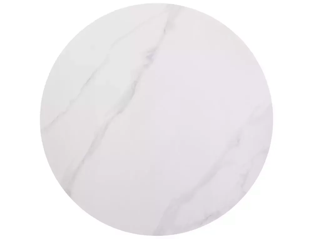 Stół jadalniany okrągły RION 90 cm biało-czarny - RIONBCFI90