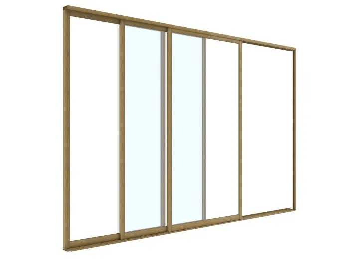 Drzwi przesuwne szklane LUXE 370x218cm do 4m drewno v2 - MI_5905610251604