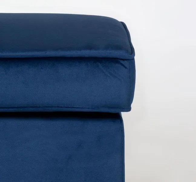 Podnóżek aksamitny RON VELVET granatowy - RONV86WP