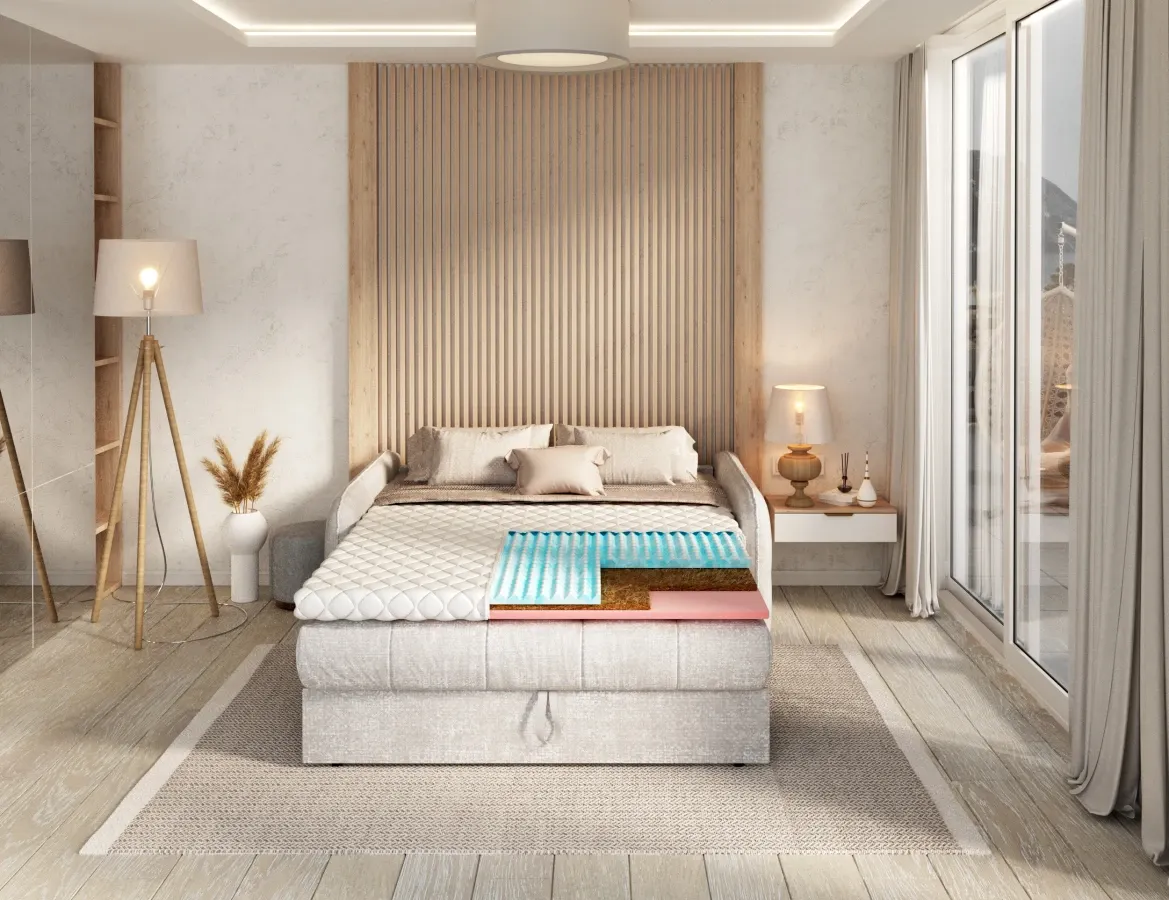 Nakładka na materac MALTA PIANKA VISCO KOKOS 80x200x7cm — zdjęcie 4