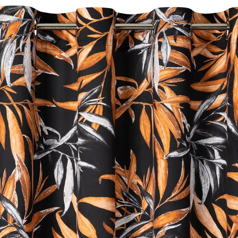 ZASŁONA ZOJA 140 X 250 CM CZARNY - EU_384327