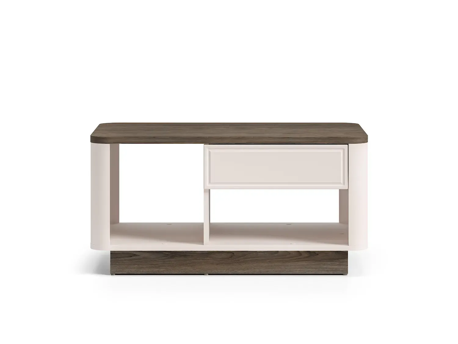 Stolik kawowy z szufladą i półką VILAVIO 06 dąb windmill cashmere cokół - 1VILA06-001