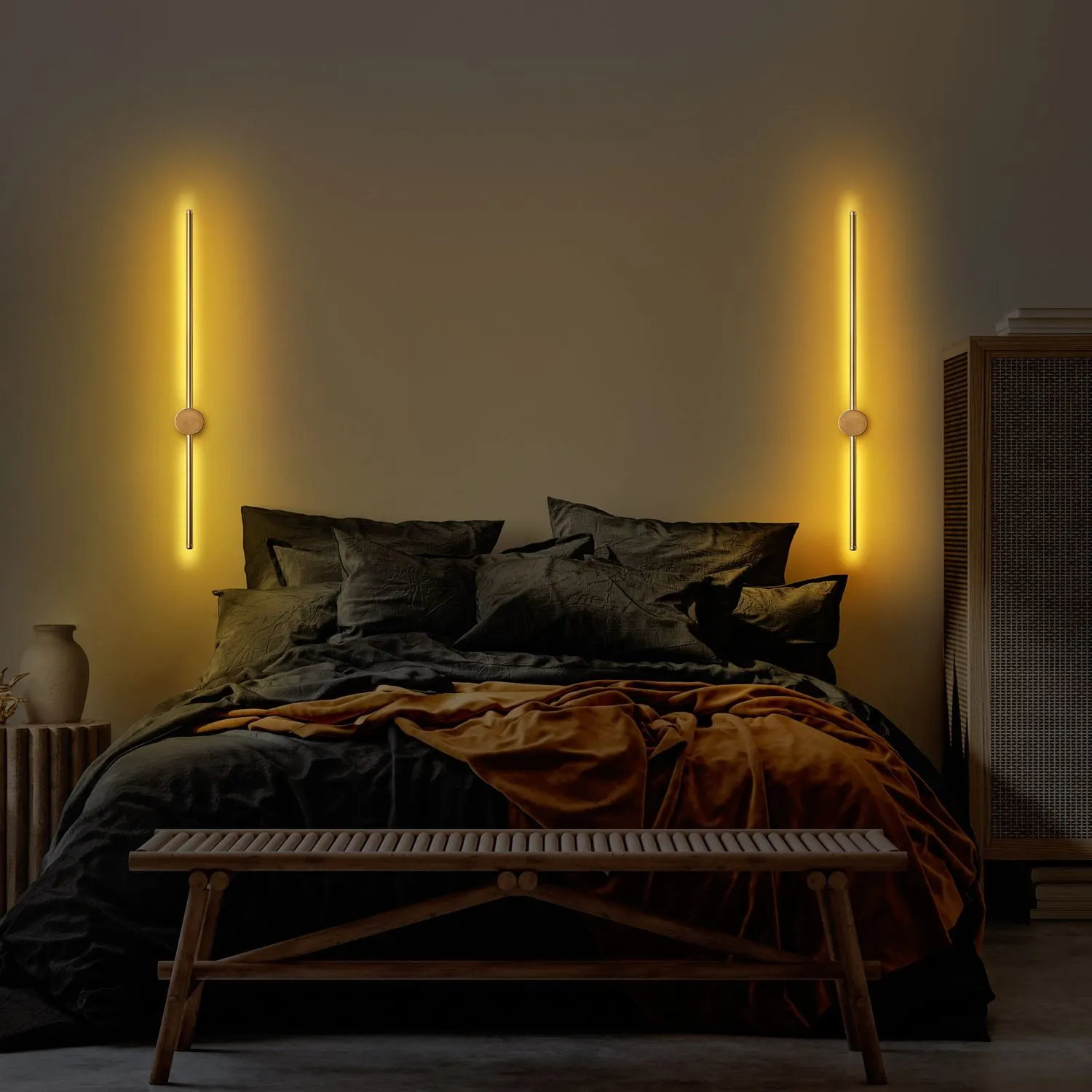 Lampa ścienna kinkiet SWORD 7x91cm złota — zdjęcie 7
