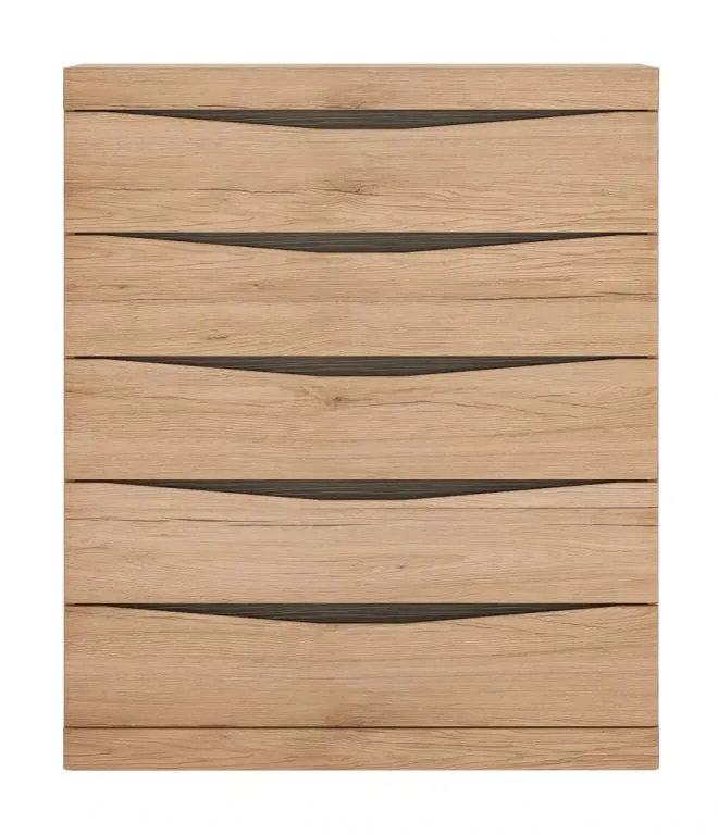 KOMODA z 5 szufladami SUMMER TYP 34 Dąb Sanremo jasny, Arusha KOMODA z 5 szufladami SUMMER TYP 34 Dąb Sanremo jasny, Arusha