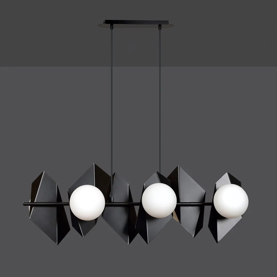 Lampa wisząca DRIFTON 6 czarny biały — zdjęcie 2