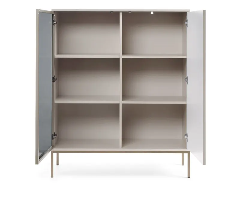 Witryna niska z oświetleniem SENTO 2 pkt. LED cashmere - SENTO_WT104_CASHMERE