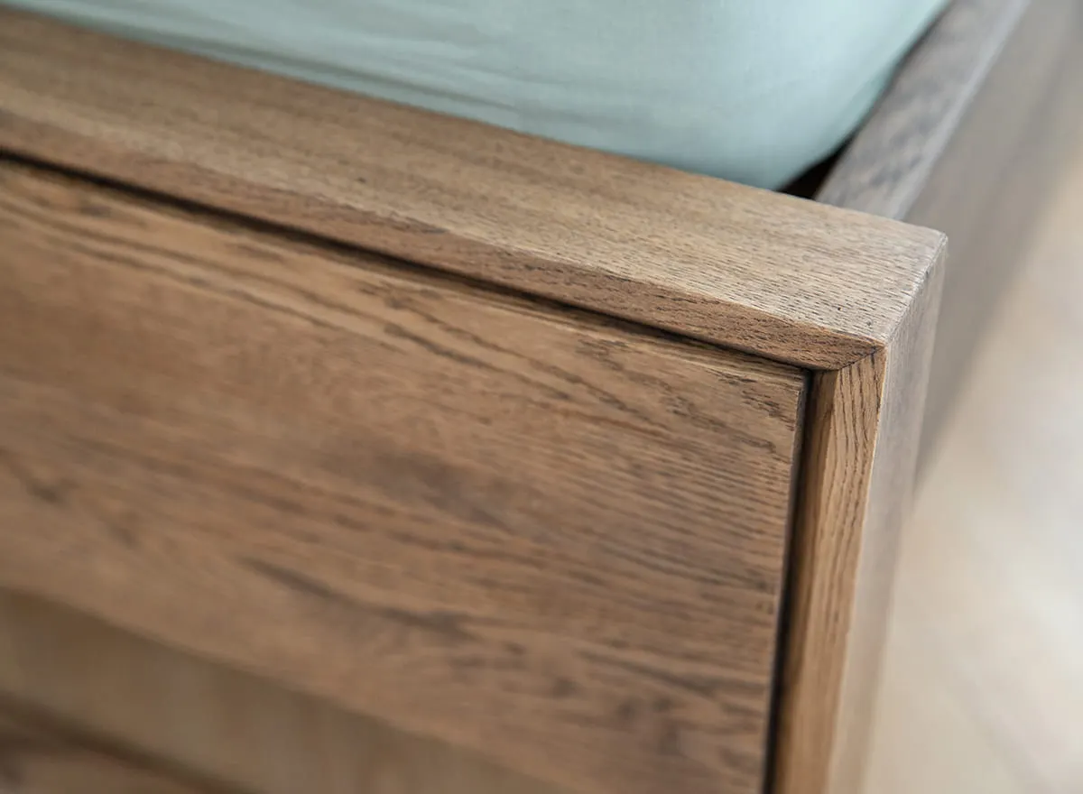 Łóżko dębowe 140x200 dąb dymiony Adria - PRHADRIA140X200DD