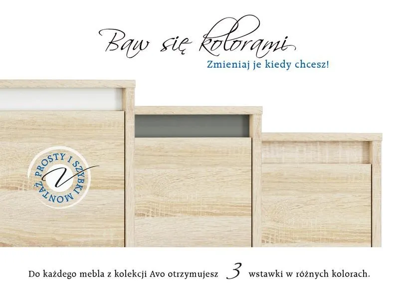 Szafa narożna 2-drzwiowa AVO 04 sonoma jasna - 1AVO04-001