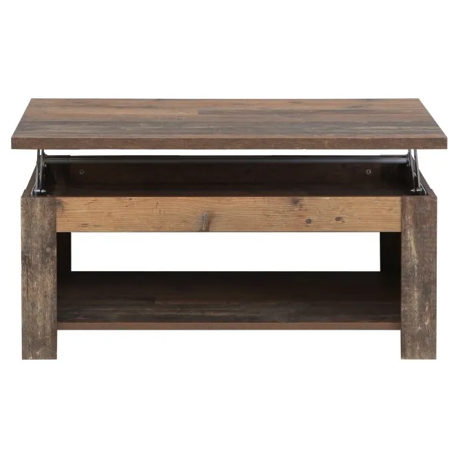 Stolik kawowy z półką CLIF - regulacja wysokości blatu - DURT511-H51