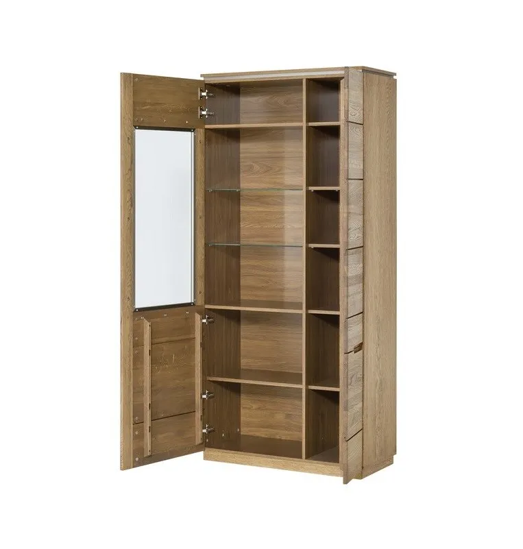 Witryna 2-drzwiowa MONTENEGRO 12 drewniana dąb rustical 198x90x42cm - TH-100-0927