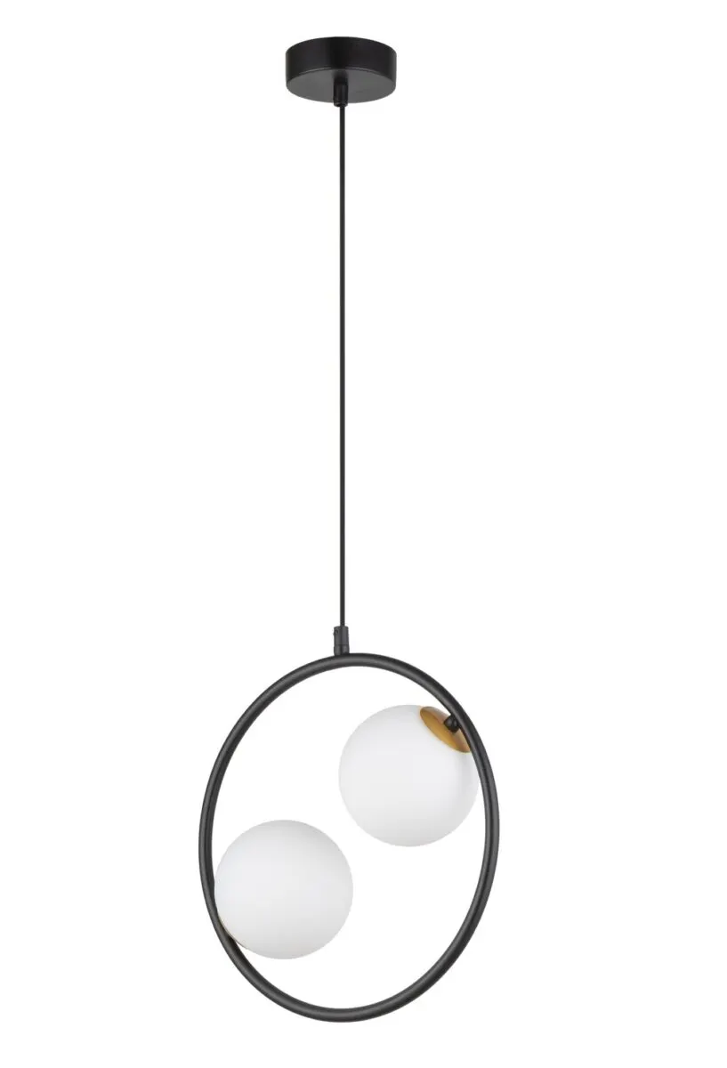 Lampa wisząca AQUA 2 biało-czarna