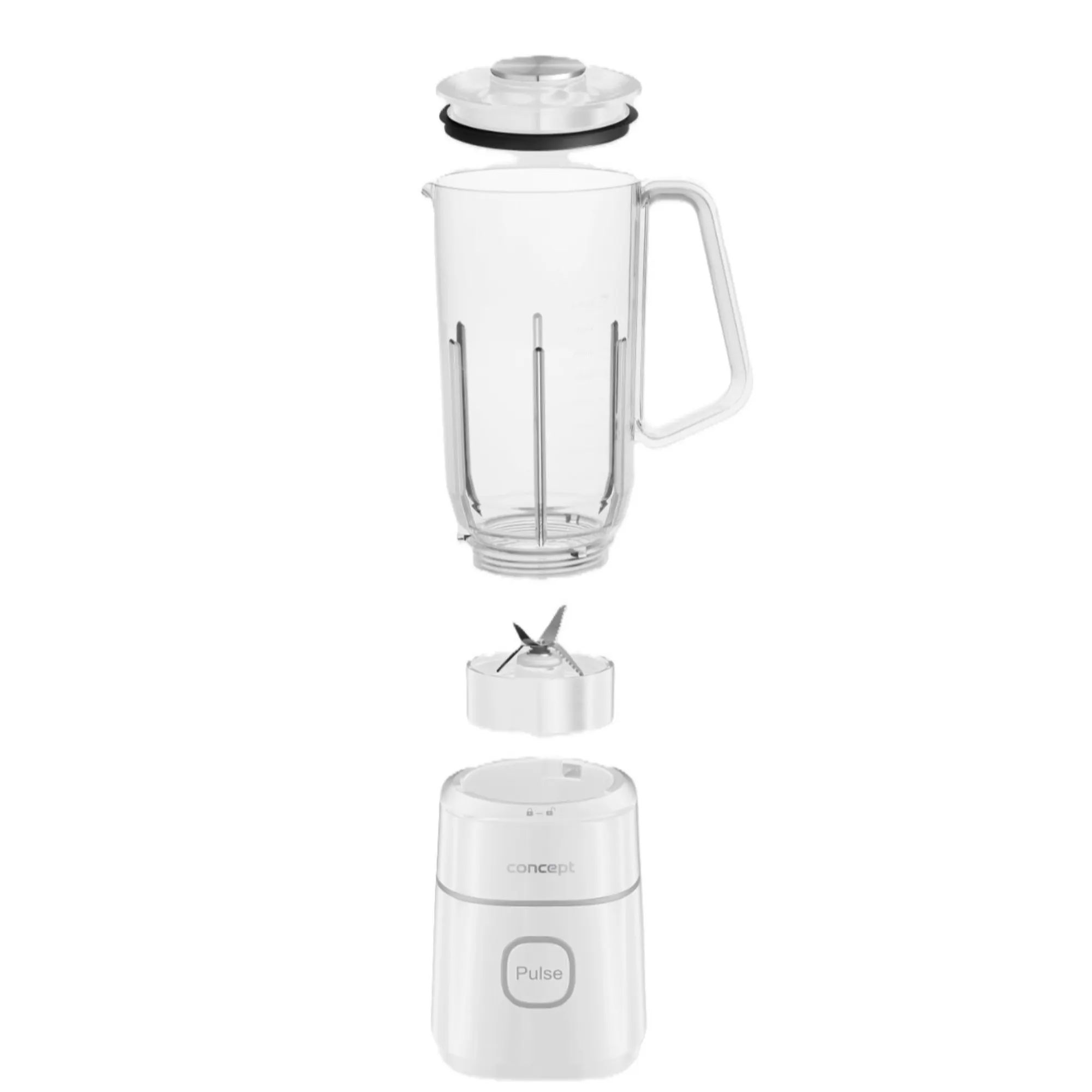 Blender kielichowy Smoothie 700 W + 2 butelki i młynek do przypraw CONCEPT — zdjęcie 9