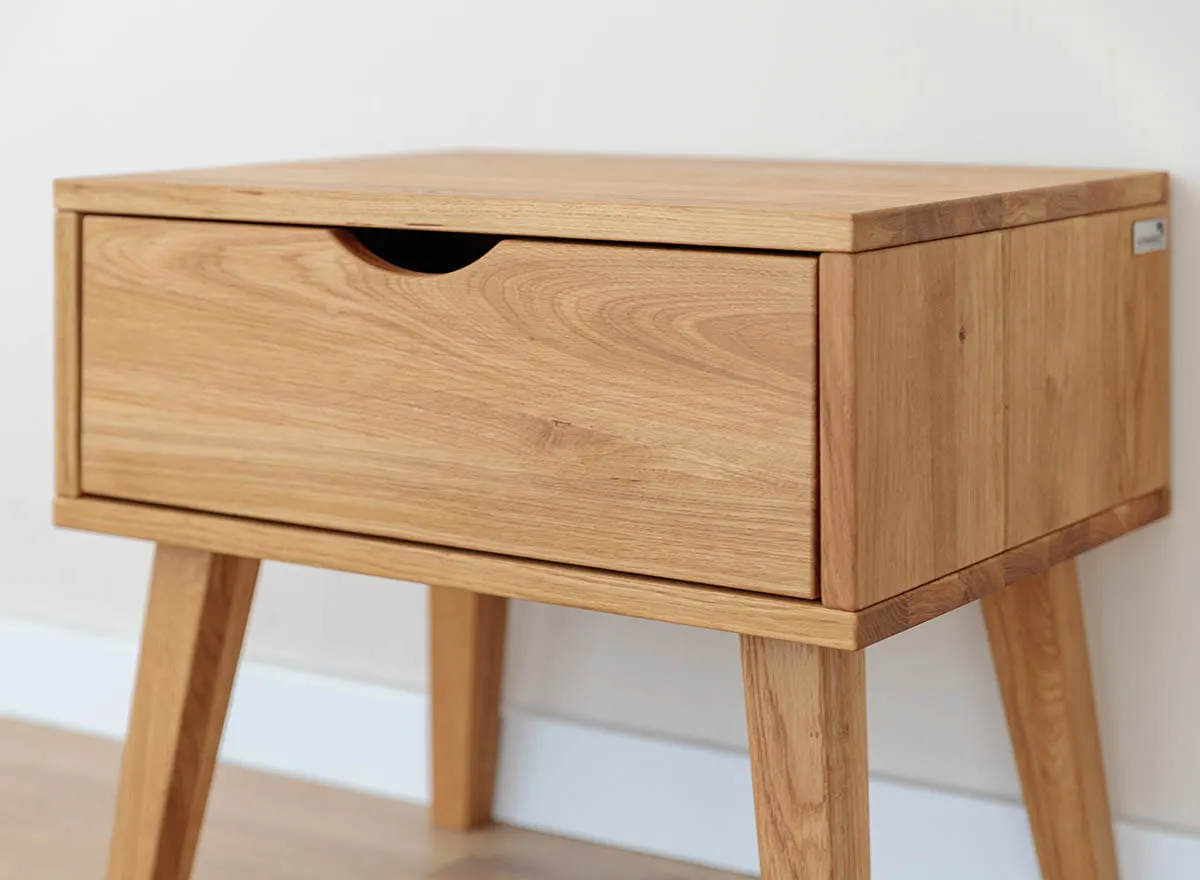 Szafka nocna z szufladą lity dąb olejowany Simona - PRHSIM08