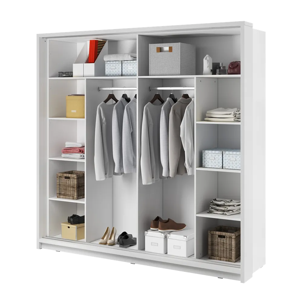 Szafa 2-drzwiowa LED ARTI AR-14P 220cm biała - AR14BIP