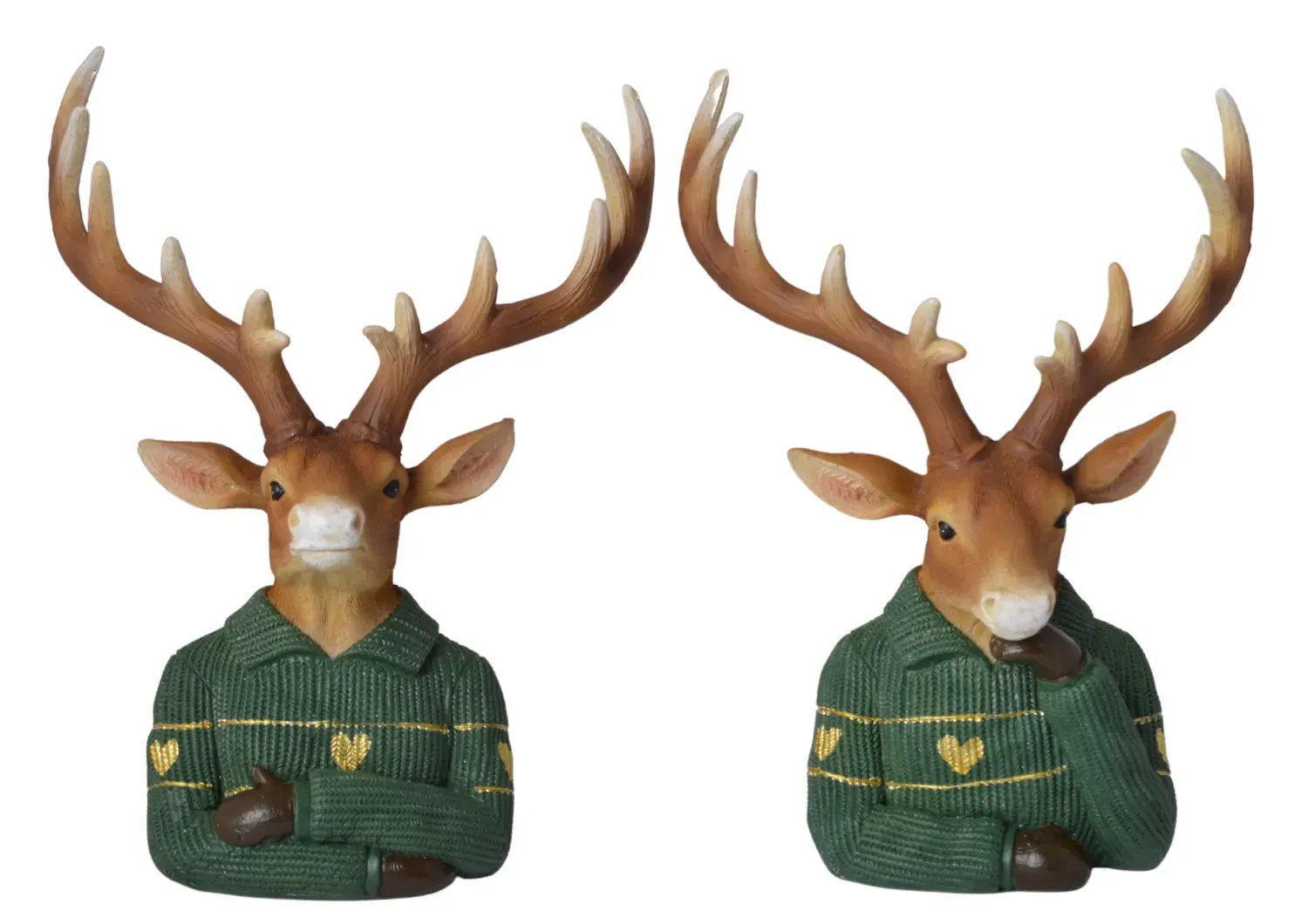 Figurka POPIERSIE RENIFERA 2 sztuki 24 cm wielokolorowe